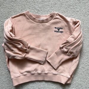 Tocoto Vintage Pink Puff Sleeve Sweatshirt, 4T